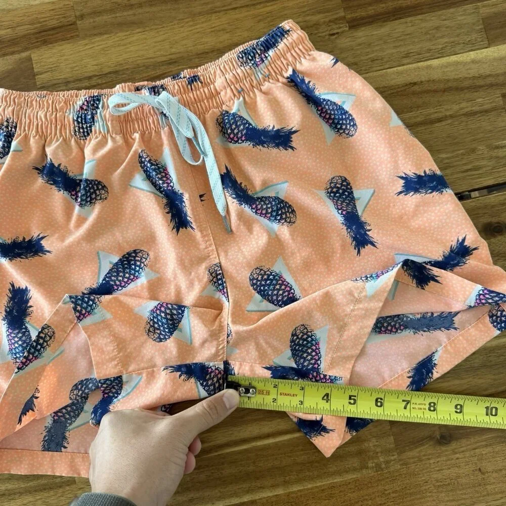Chubbies Swim Shorts‎ Mens Small Orange Blue Pineapple Print Swimwear Trunks
